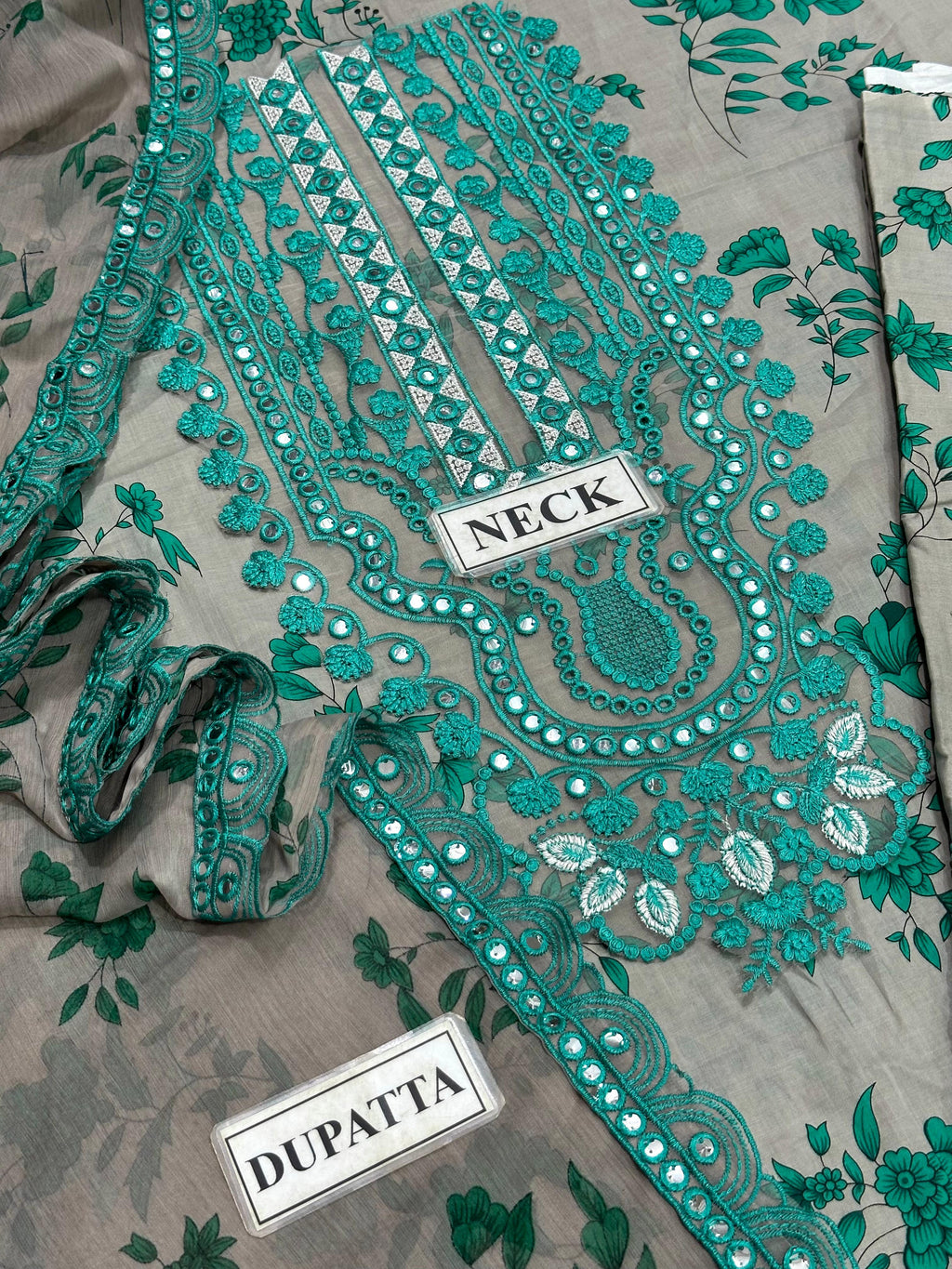 Aneela's Collection Unstitched Embroidered Lawn Suit -  (WFR-24-B)