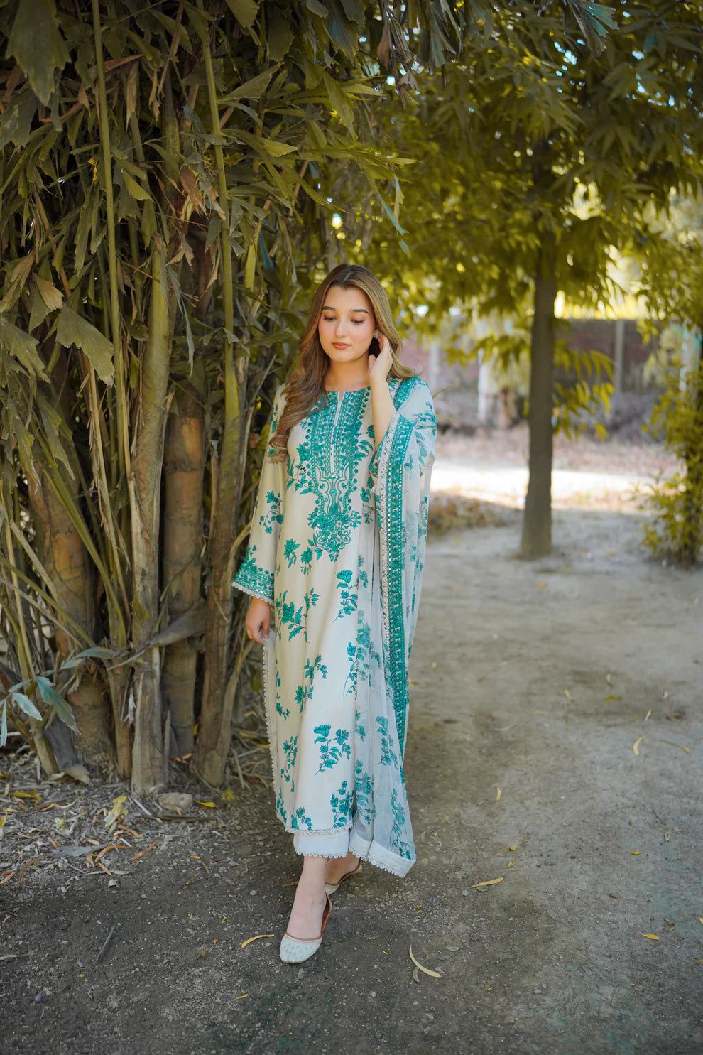 Aneela's Collection Unstitched Embroidered Lawn Suit -  (WFR-24-B)